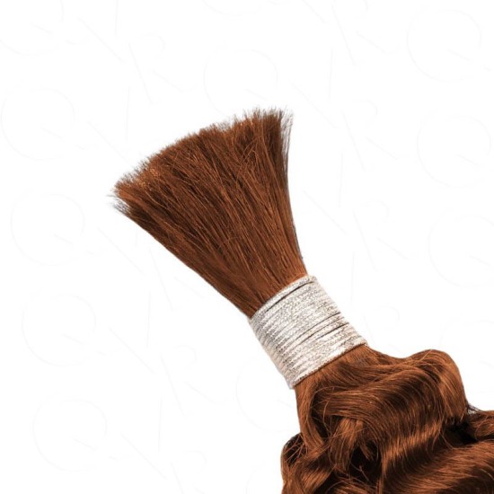 Auburn Brown #30 Water Wave Bulk Hair Extensions for Boho Knotless Braiding Auburn Brown #30 Water Wave Bulk Hair Extensions for Boho Knotless Braiding