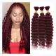 Burgundy Deep Wave Bulk Hair Extensions for Boho Knotless Braiding Burgundy Deep Wave Bulk Hair Extensions for Boho Knotless Braiding