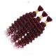 Burgundy Deep Wave Bulk Hair Extensions for Boho Knotless Braiding Burgundy Deep Wave Bulk Hair Extensions for Boho Knotless Braiding