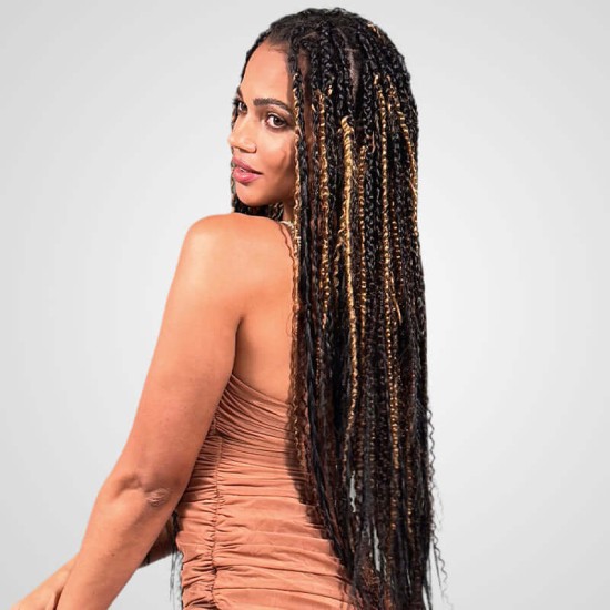 Highlight P4/27 Kinky Curly Bulk Hair Extensions for Boho Knotless Braiding Highlight P4/27 Kinky Curly Bulk Hair Extensions for Boho Knotless Braiding