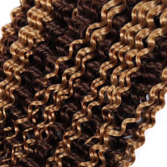 Highlight P4/27 Kinky Curly Bulk Hair Extensions for Boho Knotless Braiding Highlight P4/27 Kinky Curly Bulk Hair Extensions for Boho Knotless Braiding
