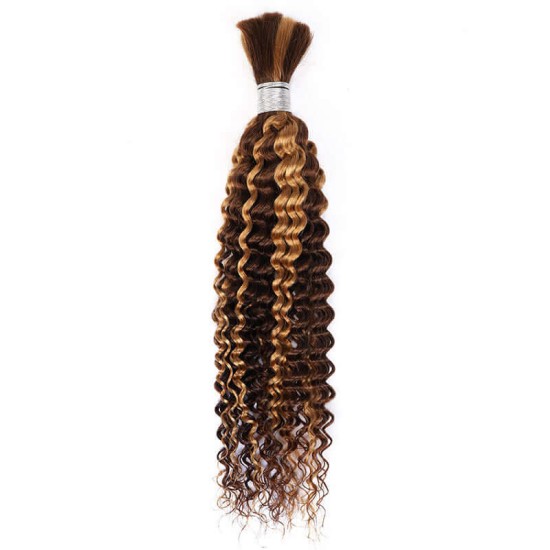 Highlight P4/27 Kinky Curly Bulk Hair Extensions for Boho Knotless Braiding Highlight P4/27 Kinky Curly Bulk Hair Extensions for Boho Knotless Braiding