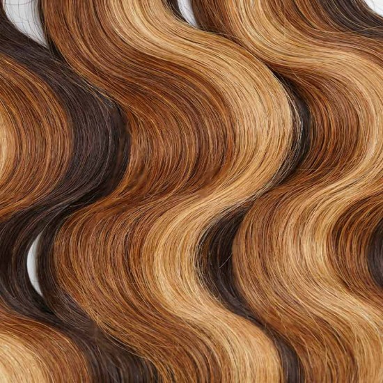 Brown Highlight #P4/30/27 Body Wave Boho Knotless Braids Human Bulk Braiding Hair Extensions Brown Highlight #P4/30/27 Body Wave Boho Knotless Braids Human Bulk Braiding Hair Extensions