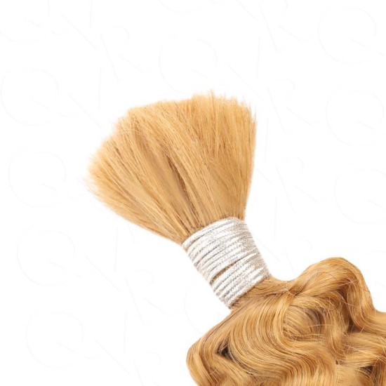 Honey Blonde #27 Water Wave Bulk Hair Extensions for Boho Knotless Braiding Honey Blonde #27 Water Wave Bulk Hair Extensions for Boho Knotless Braiding