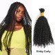 Natural Black #1B Afro Kinky Curly Human Bulk Hair Extensions for Boho Knotless Braiding Natural Black #1B Afro Kinky Curly Human Bulk Hair Extensions for Boho Knotless Braiding