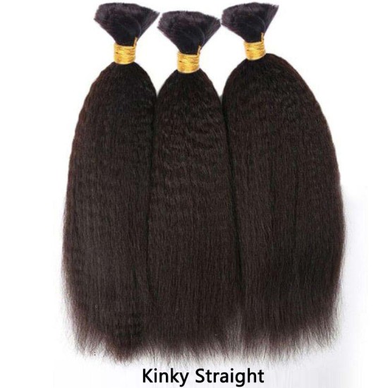 Natural Black #1B Body Wave Bulk Hair Extensions for Boho Knotless Braiding Natural Black #1B Body Wave Bulk Hair Extensions for Boho Knotless Braiding