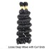 Loose Deep Wave Boho Knotless Braids with Spring Curl Ends Natural Black Bulk Human Braiding Hair Extensions