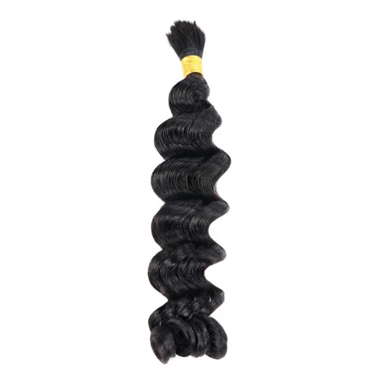 Loose Deep Wave Boho Knotless Braids with Spring Curl Ends Natural Black Bulk Human Braiding Hair Extensions Loose Deep Wave Boho Knotless Braids with Spring Curl Ends Natural Black Bulk Human Braiding Hair Extensions