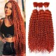 Orange Kinky Curly Bulk Hair Extensions for Boho Knotless Braiding Orange Kinky Curly Bulk Hair Extensions for Boho Knotless Braiding