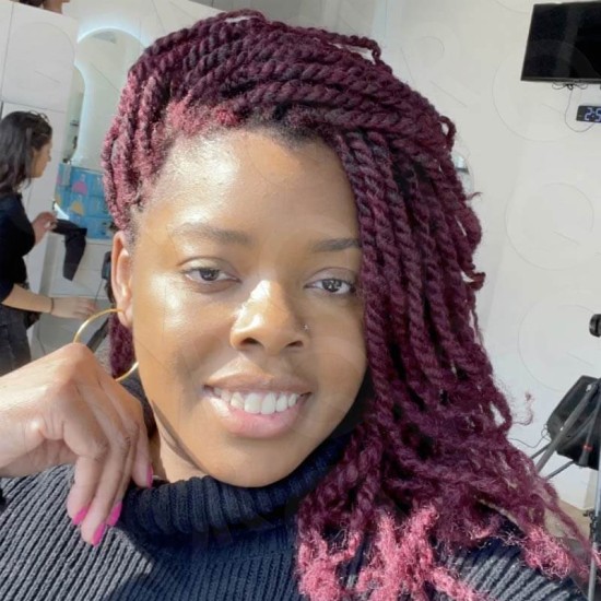 Affordable Afro Kinky Bulk Human Hair Extension 99J Burgundy Color For Braiding DreadLock Affordable Afro Kinky Bulk Human Hair Extension 99J Burgundy Color For Braiding DreadLock