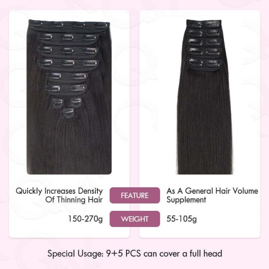 Invisible 9PCS Weft Clip In Hair Extensions 5PCS Volumizer Afro Kinky Curly PU Clip In Human Hair Invisible 9PCS Weft Clip In Hair Extensions 5PCS Volumizer Afro Kinky Curly PU Clip In Human Hair