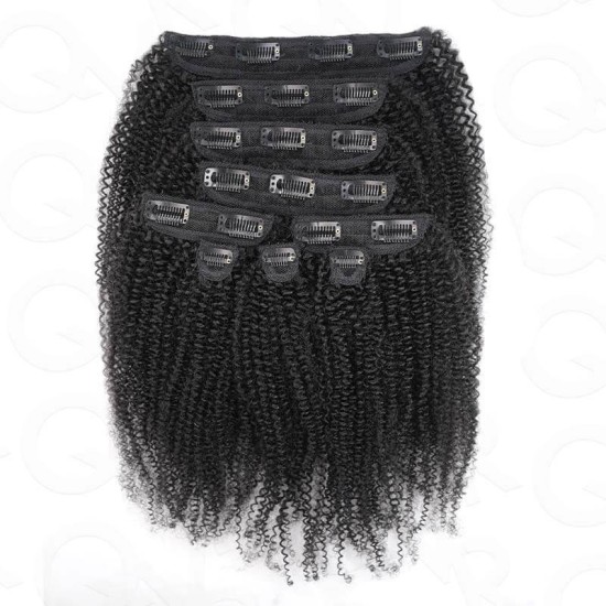 Invisible 9PCS Weft Clip In Hair Extensions 5PCS Volumizer Afro Kinky Curly PU Clip In Human Hair Invisible 9PCS Weft Clip In Hair Extensions 5PCS Volumizer Afro Kinky Curly PU Clip In Human Hair