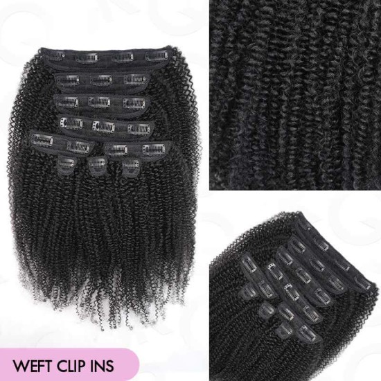 Invisible 9PCS Weft Clip In Hair Extensions 5PCS Volumizer Afro Kinky Curly PU Clip In Human Hair Invisible 9PCS Weft Clip In Hair Extensions 5PCS Volumizer Afro Kinky Curly PU Clip In Human Hair