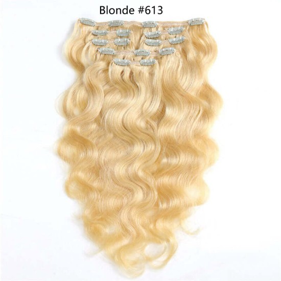 Body Wave Hair 7Pcs Clip in Hair Extension Brazilian Natural Black Virgin Human Hair Body Wave Hair 7Pcs Clip in Hair Extension Brazilian Natural Black Virgin Human Hair