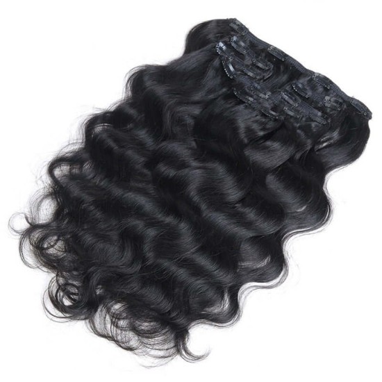 Body Wave Hair 7Pcs Clip in Hair Extension Brazilian Natural Black Virgin Human Hair Body Wave Hair 7Pcs Clip in Hair Extension Brazilian Natural Black Virgin Human Hair