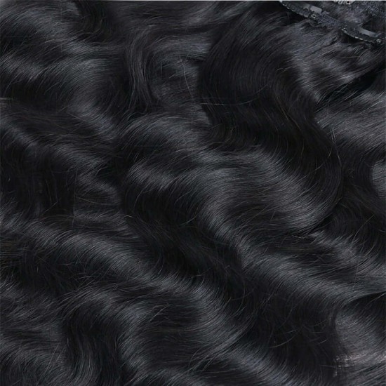 Body Wave Hair 7Pcs Clip in Hair Extension Brazilian Natural Black Virgin Human Hair Body Wave Hair 7Pcs Clip in Hair Extension Brazilian Natural Black Virgin Human Hair