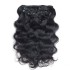 Body Wave Hair 7Pcs Clip in Hair Extension Brazilian Natural Black Virgin Human Hair