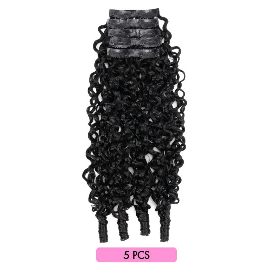 Burmese Curly PU Clip In Hair Extensions 9PCS 5PCS Volumizer Human Hair Burmese Curly PU Clip In Hair Extensions 9PCS 5PCS Volumizer Human Hair