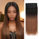 Ombre #T2/30 Mixed Subtle Ombre Brown PU Clip In Hair Extensions Straight Seamless Clip In Human Hair Ombre #T2/30 Mixed Subtle Ombre Brown PU Clip In Hair Extensions Straight Seamless Clip In Human Hair