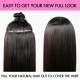 Halo Hair Extensions Human Hair Straight One Piece Clip in with Invisible Wire & V Part Breathable Weft Halo Hair Extensions Human Hair Straight One Piece Clip in with Invisible Wire & V Part Breathable Weft