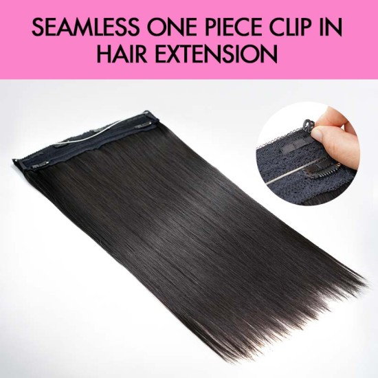 Halo Hair Extensions Human Hair Straight One Piece Clip in with Invisible Wire & V Part Breathable Weft Halo Hair Extensions Human Hair Straight One Piece Clip in with Invisible Wire & V Part Breathable Weft