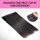 Halo Hair Extensions Human Hair Straight One Piece Clip in with Invisible Wire & V Part Breathable Weft Halo Hair Extensions Human Hair Straight One Piece Clip in with Invisible Wire & V Part Breathable Weft