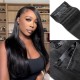 Invisible 9PCS Weft Clip In Hair Extensions 5PCS Volumizer Natural Straight PU Clip In Human Hair Invisible 9PCS Weft Clip In Hair Extensions 5PCS Volumizer Natural Straight PU Clip In Human Hair