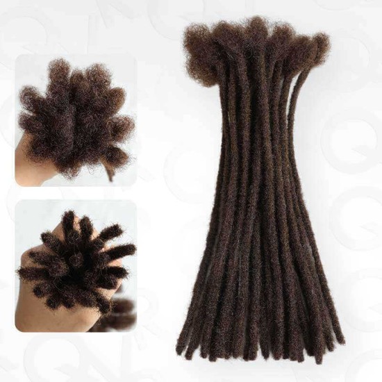 Handmade Dreadlocks Dark Brown #4 Thickness 0.6cm Human Hair Loc Extensions Handmade Dreadlocks Dark Brown #4 Thickness 0.6cm Human Hair Loc Extensions