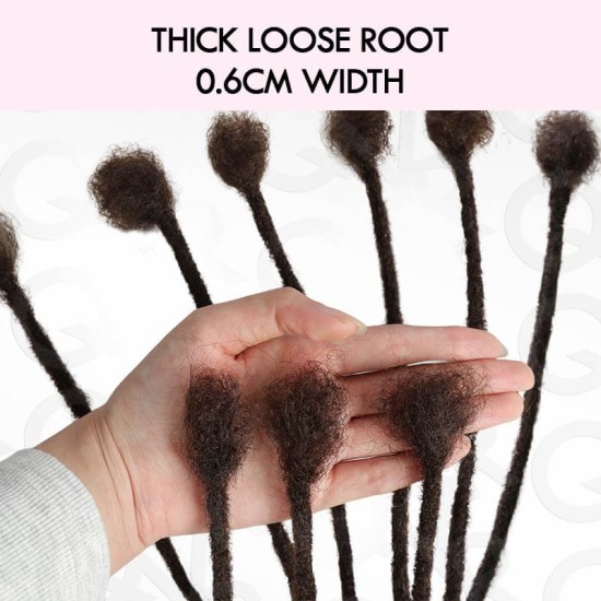 Handmade Dreadlocks Dark Brown #4 Thickness 0.6cm Human Hair Loc Extensions Handmade Dreadlocks Dark Brown #4 Thickness 0.6cm Human Hair Loc Extensions