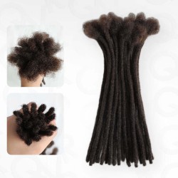 Handmade Dreadlocks Deep Brown #2 Thickness 0.6cm Human Hair Loc Extensions Handmade Dreadlocks Deep Brown #2 Thickness 0.6cm Human Hair Loc Extensions