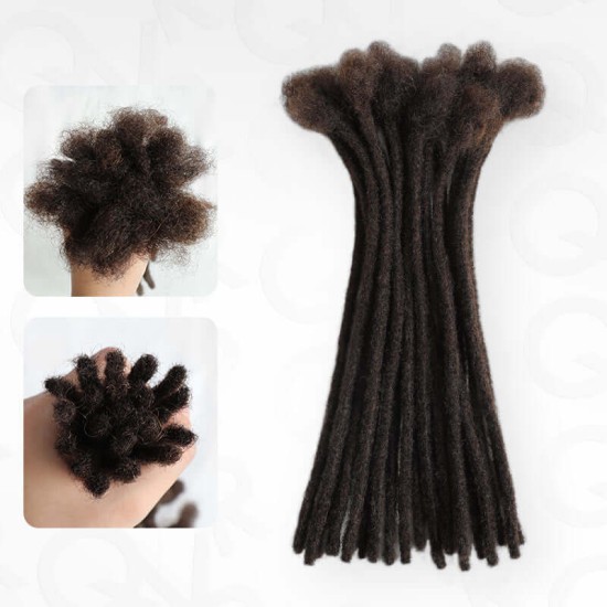 Handmade Dreadlocks Deep Brown #2 Thickness 0.6cm Human Hair Loc Extensions Handmade Dreadlocks Deep Brown #2 Thickness 0.6cm Human Hair Loc Extensions