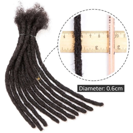 Handmade Dreadlocks Deep Brown #2 Thickness 0.6cm Human Hair Loc Extensions Handmade Dreadlocks Deep Brown #2 Thickness 0.6cm Human Hair Loc Extensions