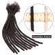 Handmade Dreadlocks Deep Brown #2 Thickness 0.6cm Human Hair Loc Extensions Handmade Dreadlocks Deep Brown #2 Thickness 0.6cm Human Hair Loc Extensions