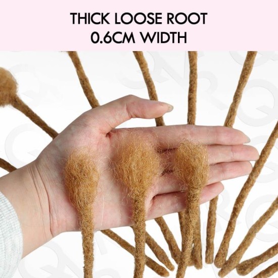 Handmade Dreadlocks Honey Blonde #27 Thickness 0.6cm Human Hair Loc Extensions Handmade Dreadlocks Honey Blonde #27 Thickness 0.6cm Human Hair Loc Extensions