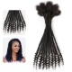 Natural Black Dreadlock Loc Extensions With Curly Ends Human Hair Natural Black Dreadlock Loc Extensions With Curly Ends Human Hair
