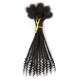 Natural Black Dreadlock Loc Extensions With Curly Ends Human Hair Natural Black Dreadlock Loc Extensions With Curly Ends Human Hair