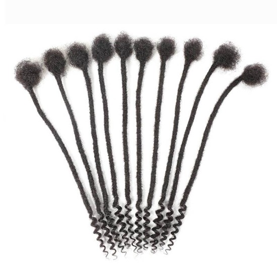 Natural Black Dreadlock Loc Extensions With Curly Ends Human Hair Natural Black Dreadlock Loc Extensions With Curly Ends Human Hair