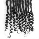 Natural Black Dreadlock Loc Extensions With Curly Ends Human Hair Natural Black Dreadlock Loc Extensions With Curly Ends Human Hair