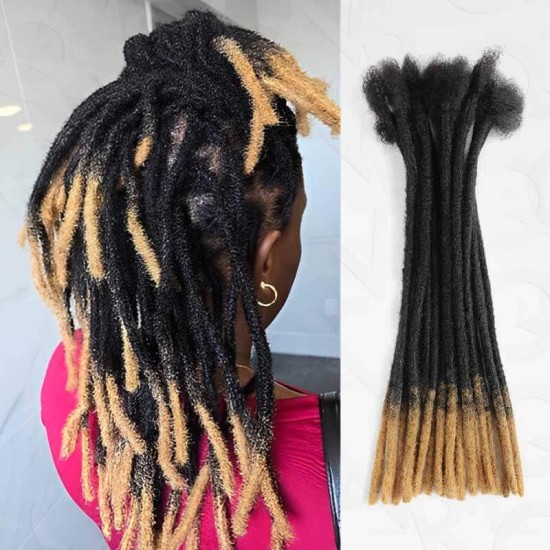 Handmade Dreadlocks Ombre #T1B/27 Color Thickness 0.6cm Loc Extensions Human Hair Handmade Dreadlocks Ombre #T1B/27 Color Thickness 0.6cm Loc Extensions Human Hair