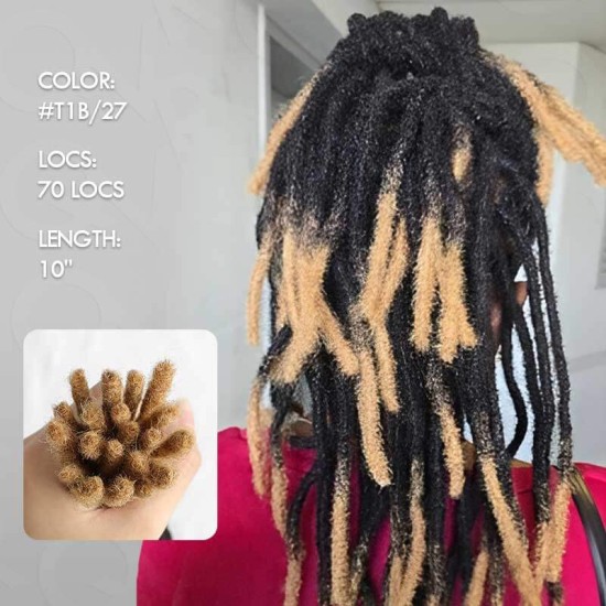 Handmade Dreadlocks Ombre #T1B/27 Color Thickness 0.6cm Loc Extensions Human Hair Handmade Dreadlocks Ombre #T1B/27 Color Thickness 0.6cm Loc Extensions Human Hair