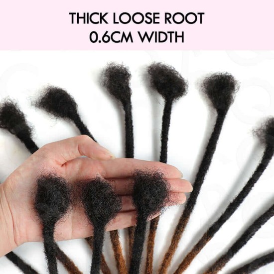 Handmade Dreadlocks Ombre #T1B/30 Color Thickness 0.6cm Loc Extensions Human Hair Handmade Dreadlocks Ombre #T1B/30 Color Thickness 0.6cm Loc Extensions Human Hair
