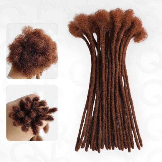 Handmade Dreadlocks Reddisn Brown #33 Thickness 0.6cm Human Hair Loc Extensions Handmade Dreadlocks Reddisn Brown #33 Thickness 0.6cm Human Hair Loc Extensions