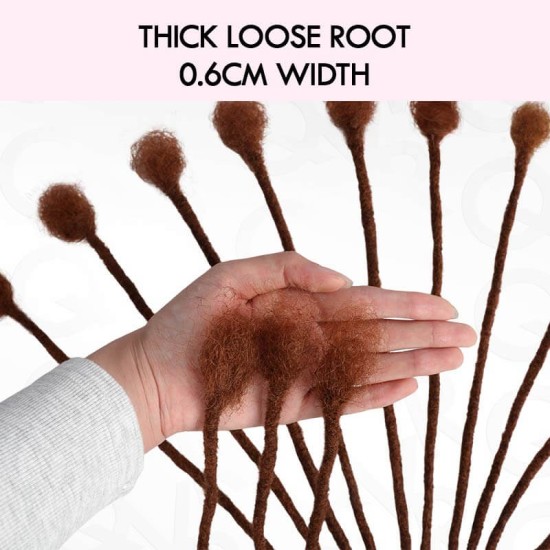 Handmade Dreadlocks Reddisn Brown #33 Thickness 0.6cm Human Hair Loc Extensions Handmade Dreadlocks Reddisn Brown #33 Thickness 0.6cm Human Hair Loc Extensions