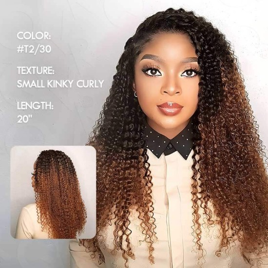 Lightweight T2/30 Color Small Kinky Curly Handmade Feather Crochet Braid Human Hair Extension Lightweight T2/30 Color Small Kinky Curly Handmade Feather Crochet Braid Human Hair Extension