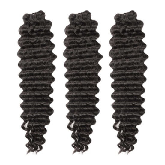 Seamless Deep Curly Handmade Feather Crochet Braid Natural Black Human Hair Extensions Seamless Deep Curly Handmade Feather Crochet Braid Natural Black Human Hair Extensions