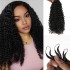Natural Black #1B Kinky Curly Handmade Feather Crochet  Braid Human Hair Extensions