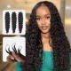 Seamless Deep Curly Handmade Feather Crochet Braid Natural Black Human Hair Extensions Seamless Deep Curly Handmade Feather Crochet Braid Natural Black Human Hair Extensions