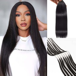 Natural Black Straight Handmade Feather Crochet Braid Human Hair Extensions Natural Black Straight Handmade Feather Crochet Braid Human Hair Extensions
