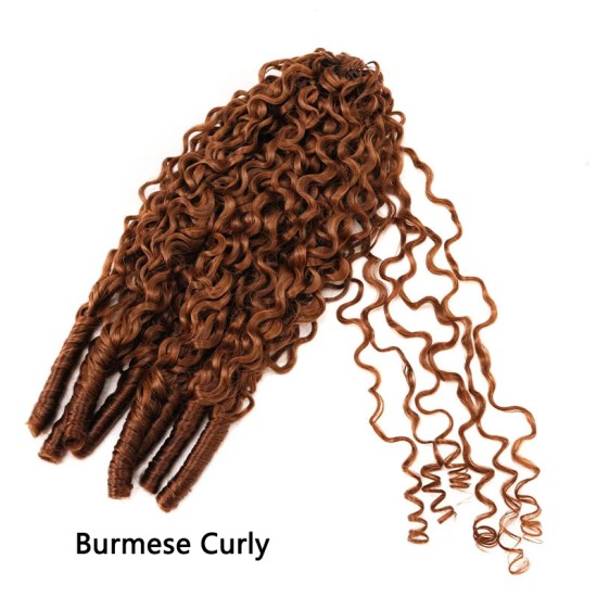Lite Edition|Curly Miracle Knots Auburn Brown #30 Feather Crochet Human Hair|Lightweight Crochet Weave Hair Extension Lite Edition|Curly Miracle Knots Auburn Brown #30 Feather Crochet Human Hair|Lightweight Crochet Weave Hair Extension