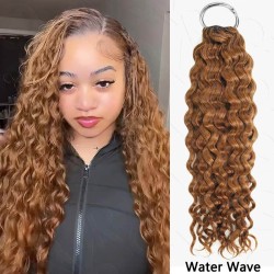 Lite Edition|Curly Miracle Knots Auburn Brown #30 Feather Crochet Human Hair|Lightweight Crochet Weave Hair Extension Lite Edition|Curly Miracle Knots Auburn Brown #30 Feather Crochet Human Hair|Lightweight Crochet Weave Hair Extension